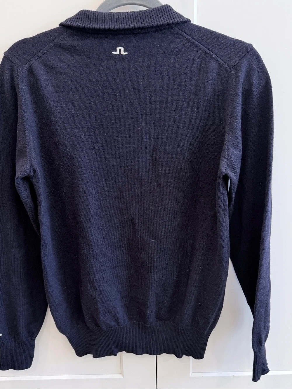J.Lindeberg Kian Tour Merino Wool 1/4 Zip Sweater Navy Small Golf Mens
